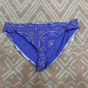 NWT Juniors California Waves Purple Bandana Bikini Bottoms Size Large Swimsuit - Picture 1 of 4