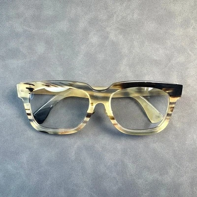 Anteojos Cuadrados De Colección Grandes Únicos Hechos a Mano Cuerno Hombres Gafas Marcos de Gafas Foto 1 de 4