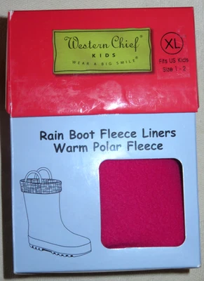 Western Chief Kids дождя загрузки флис вкладыши теплый розовый XLarge новый - Изображение 1 из 2