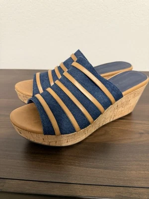 Chocolat Blu Fornarina Women's Wedge Sandals - 9.5 M in Denim - Image 1 of 2