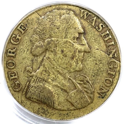 (c1793) PCGS XF 40 Lg Size, Pl Edge Washington Success Medal Brass Colonial Coin - Image 1 of 3