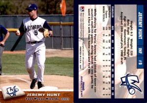 Jeremy Hunt 2007 Grandstand Fort Wayne Wizards #NNO Card *AutographDen*
