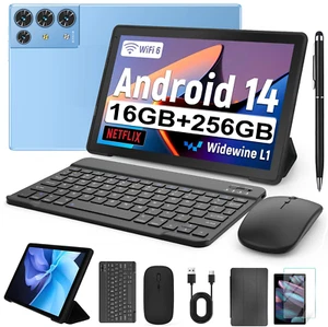 Android14 Tablet 10.1 Inch16GB RAM 256GB ROM 5G WIFI 4G LTE 8000mAh 8000mAh GMS - Picture 1 of 13