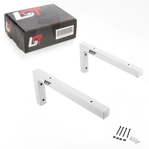 2x Wandkonsole weiß 350mm Waschtischhalterung Regalträger Winkel - Bild 1 von 11