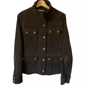 Kut From The Kloth Sz Med Corduroy Utility Jacket Military Style Pockets Brown - Picture 1 of 16