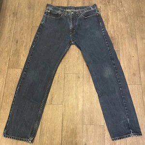 Levi's Mens 505 Denim Jeans Dark Wash Size 34 x 32 Straight Leg - Picture 1 of 8