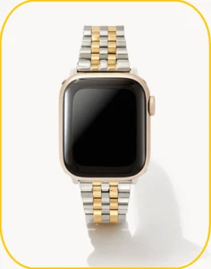 NEW! Luxury Watch Band for Apple, Samsung - KENDRA SCOTT ALEX 5 LINK TWO TONE - Picture 1 of 6