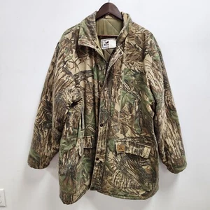 VTG Duxbak Mens Quilted Camo Parka Coat Hunting Workwear Outdoors Nature - Picture 1 of 14