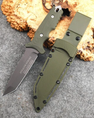 Outdoor Fixed Blade Knife G10 Handle and Sheath Survival Camping knives AUPOST - image 1 of 4