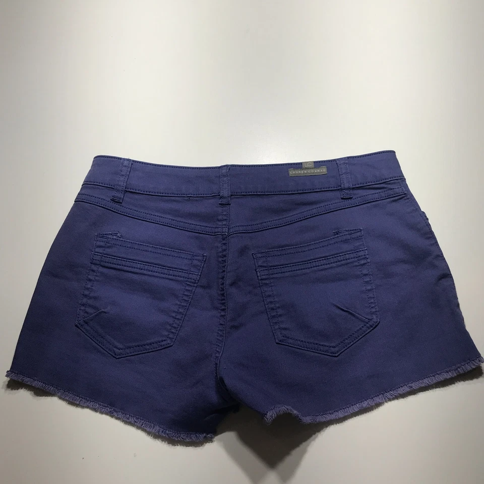 LC Lauren Conrad Shorts Womens Size 6 Periwinkle Faded Cut Off Mid Rise Shortie - Image 1 of 4