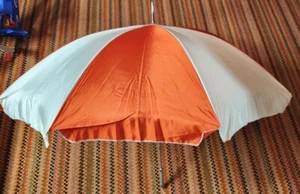 Vtg Aluminum Lawn Chair or Table Clamp Clip On Umbrella RED/WHITE BRAND NEW!!! - Picture 1 of 9