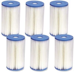 6 Pack Intex Type B Filter Cartridge for Above Ground Swimming Pool Pumps - Picture 1 of 2