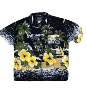 Hawaiian Shirt By Basix Size XLarge 100% Rayon Pit2pit 22” - Picture 1 of 4