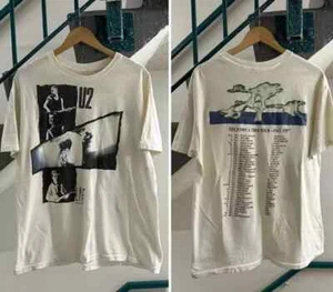 1987 U2 The Joshua Tree Tour Unisex T Shirt 80s 90s 2 sided white tee HH03906 - Picture 1 of 3