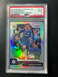 Mason Mount 2019-20 Chronicles EPL Prizm SILVER #312 Rookie RC PSA 9 Man United - Picture 1 of 3