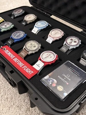 CASE 🚀🪐 Omega Swatch Moon Swatch Custodia da Collezione Scatola Missione Completa 🪐