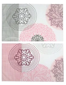 Tablecloth Table Topper Summer Spring Modern Pink Grey Cotton 60 X 40 CM - Picture 1 of 3