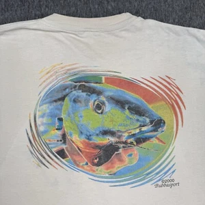 Vintage I’d Eat That! T-Shirt Herren XL hellbraun Angeln Outdoor Meer See Natur - Bild 1 von 10