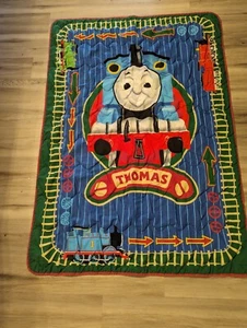 Thomas The Tank Engine Quilted Fabric Blanket 38" Wide 54" Long - Picture 1 of 10