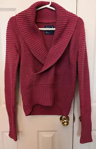 NEW American Eagle Sweater Women's Medium Pink Long Sleeve Cotton Knit Casual - Picture 1 of 3