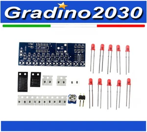 NE555 + CD4017 KIT 10 Canali LED Luce Light DIY Kit Scheda Elettronica - Foto 1 di 1