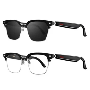 Smart Glasses Bluetooth-Audio Glasses Anti Blue-Light Stereo Music Call Headset - Picture 1 of 16