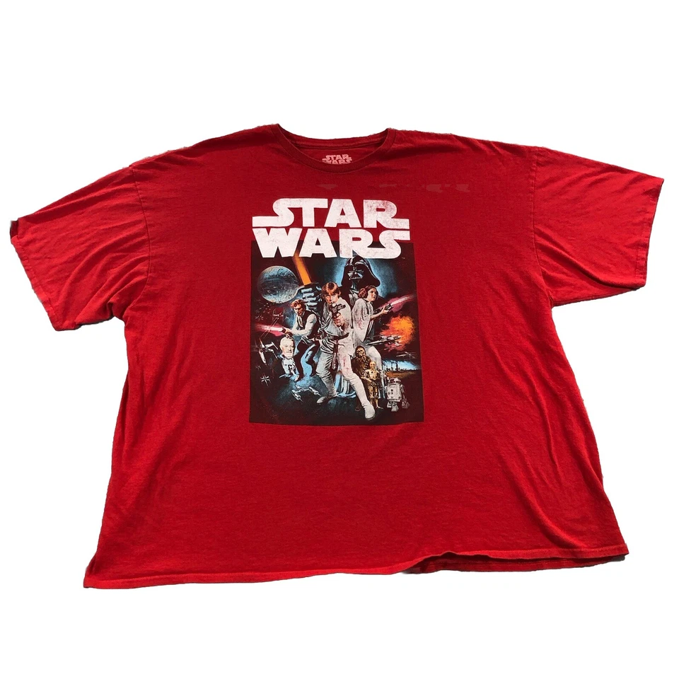 Мужская футболка Star Wars 5X красный логотип с надписью  - Изображение 1 из 4