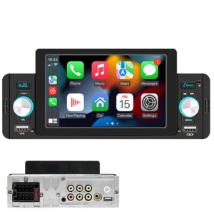 5" 1 Din Radio de coche Apple Carplay Android Auto pantalla táctil Bluetooth FM - Imagen 1 de 14