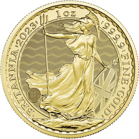 2023 Great Britain Gold Britannia £100 King Charles 1 oz - BU Cover