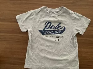 Polo Ralph Lauren T-shirt con stampa logo atletica grigio ragazzi 4/4T usata - Foto 1 di 5