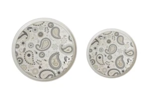 Brandani Servizio Piatti Shanti Gourmet Bordo Alto Bone China 6 + 6 Bianco - Foto 1 di 4