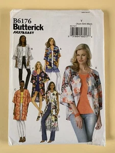 Butterick B6176 pattern Fast & Easy Kimono jacket 6 options - Sizes XS-M - Uncut - Picture 1 of 4
