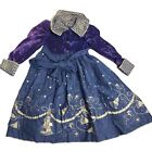 Vintage Daisy Kingdom Rozmiar 4 Aksamitna sukienka z frędzlami Windsor RZADKA MADE IN USA