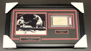 Joe Frazier Autographed Cut Vs Muhammad Ali Framed with 8x10 Photo PSA COA B2 - Picture 1 of 3