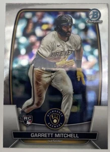 2023 BOWMAN CHROME RC CARD MILWAUKEE BREWERS GARRETT MITCHELL #3 - Picture 1 of 2