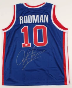 Dennis Rodman Signed Detroit Pistons Jersey (JSA COA) 5×NBA Champion / The Worm - Picture 1 of 5