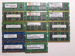 14X GEBRAUCHTE DDR2 SPEICHERMODULE 1GB LAPTOP TEILE - Bild 1 von 1
