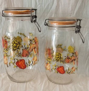 Vintage Arc France Glas Ernte Kanister 2er Set - Bild 1 von 6