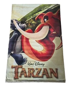 Disney Tarzan 1999 Original Cinema Display Canvas Double Sided - Free UK Postage - Picture 1 of 8