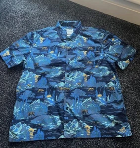 Penfield Blue and Navy Hawaiian/ Bermuda Shirt Size XXL - Picture 1 of 17