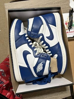 尺码 11 - Air Jordan 1 Retro High OG Storm 蓝色皇家白色 2016(尽快发货) — 第 1/4 张图片