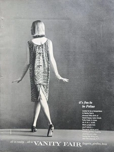 1963 Womens Vanity Fair Leopardess Gown fun to be feline Vintage Lingerie Ad  - Picture 1 of 1
