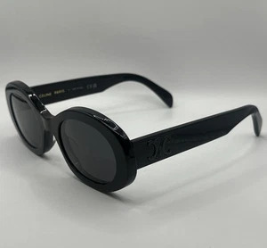 Celine CL40194U 5205A Triomphe Oval Women Sunglasses Black Frame - Picture 1 of 12