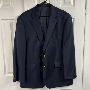 Ralph Lauren Anzug Sakko 44 R Navy Wolle Golden Button University Designer LRL - Bild 1 von 6