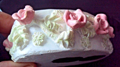 kleine ROSEN SCHALE " La Rosa della Bonboniere " Kunsthandwerk ITALY super schön - Bild 1 von 4