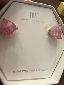 Bomb Party Earrings ER53793 Untethered Earrings Pink Ice Crystal/Rose Gold - Picture 1 of 5