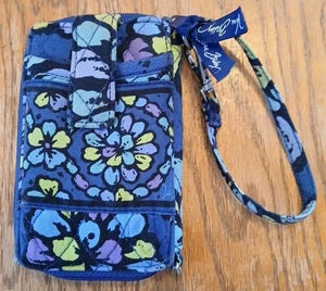 Vera Bradley Wristlet Wallet Navy Indigo Pop - Picture 1 of 9