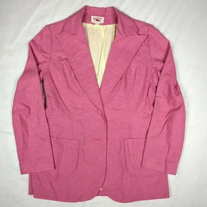 Hunter Sportswear Vintage 70er Jahre rosa Blazer Anzug Mantel Jacke Damen M 10 - Bild 1 von 13