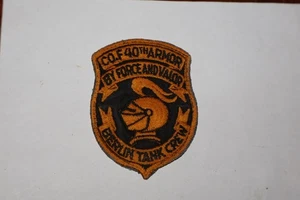 Patch blazer equipaggio carro armato Berlino lingotti US Post WW2. Co. F 40° Armatura - Foto 1 di 2