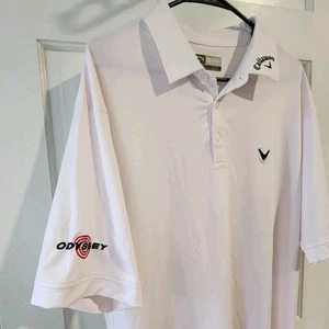 CALLAWAY ODYSSEY GOLF POLO HERREN XL WEISS HELLROSA PERFORMANCE OPT DRI CHEV 3 - Bild 1 von 11